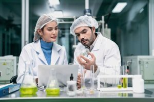 medical professional consulting results of clinical trials